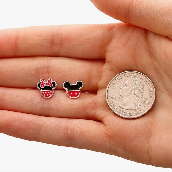 Disney Mickey and Minnie Earrings NO BOX Comes on Kraft Earring Card - Picture 5 of 5